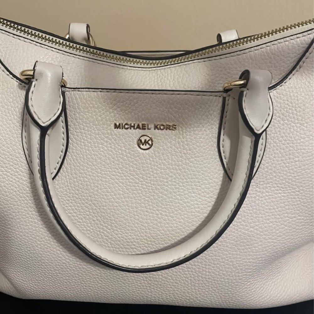 Michael Kors Austen Leather Satchel Medium Handbag - Picture 2 of 5